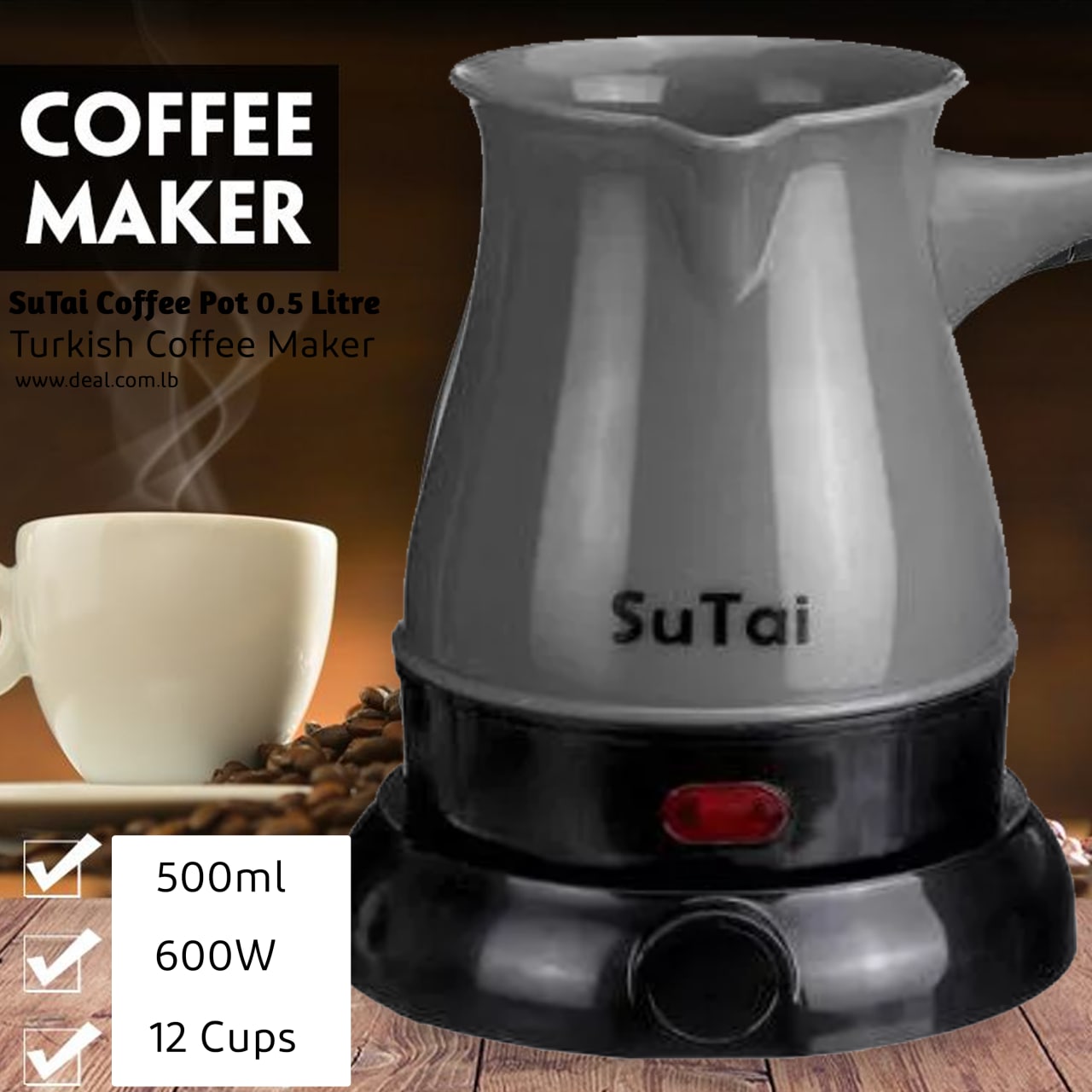 SuTai Coffee Pot 0.5 Litre | Turkish Coffee Maker